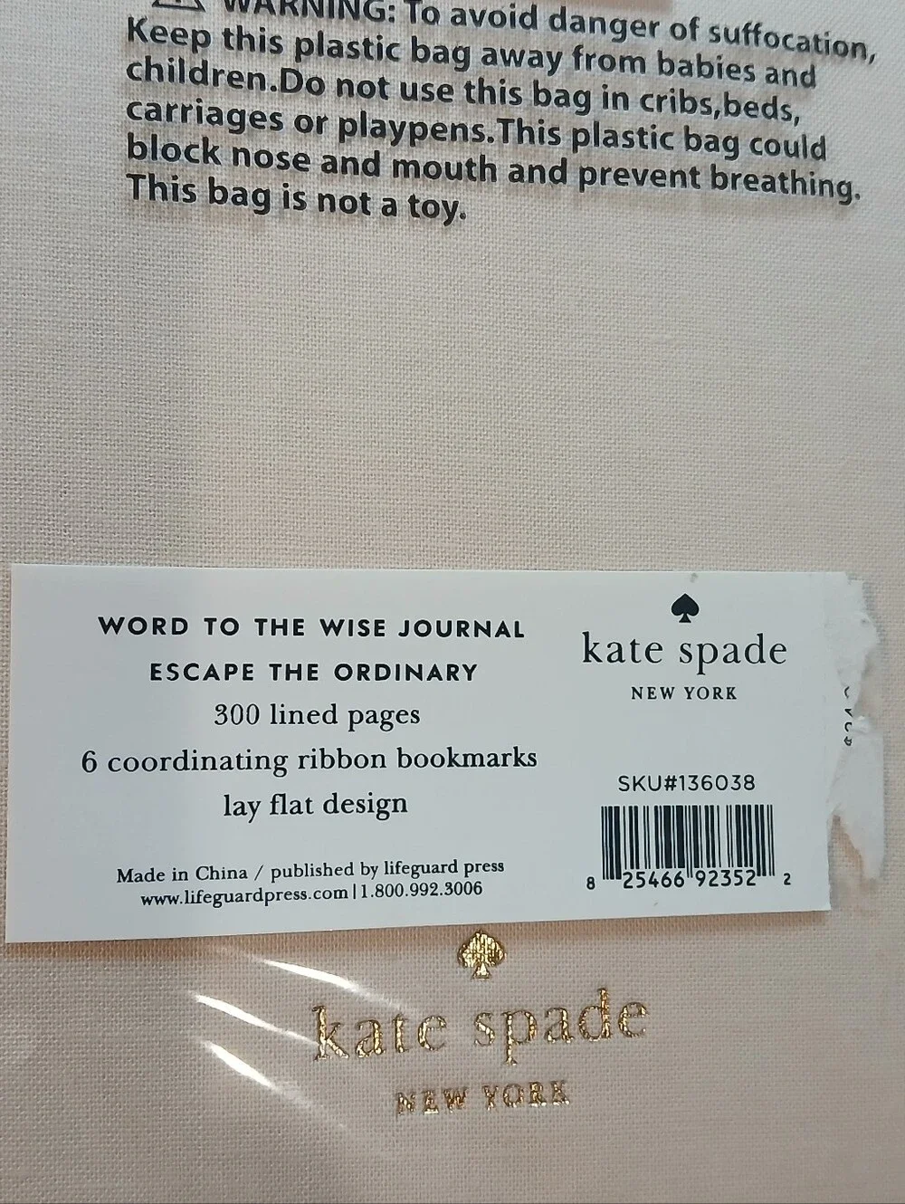 Kate Spade Escape the Ordinary Lined Journal NWT